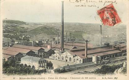 .CPA  FRANCE 42 "Rive de Gier, Usine des étaings "