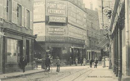 .CPA  FRANCE 42 "Roanne, Le carrefour"