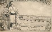 42 Loire .CPA  FRANCE 42 "Roanne,  Concours de gymnastique de Roanne 18 et 19 juillet 1914"