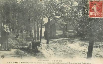 .CPA  FRANCE 42 "Roanne,  Robinsons"/ INONDATIONS du 17 octobre 1907