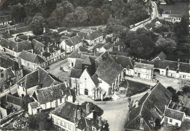 / CPSM FRANCE 89 "Villefranche St Phal, vue aérienne sur l'église"