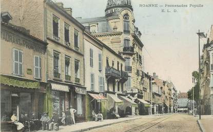 .CPA  FRANCE 42 "Roanne, Promenades Populle"