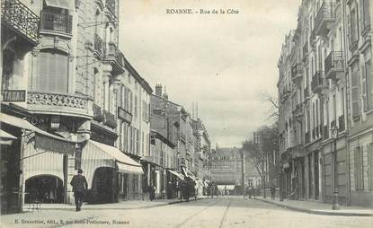 .CPA  FRANCE 42 "Roanne, Rue de la Côte"