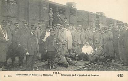 .CPA  FRANCE 42 "Roanne,  Prisonniers et blessés"