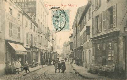 .CPA  FRANCE 42 "Roanne,  Rue Mably"