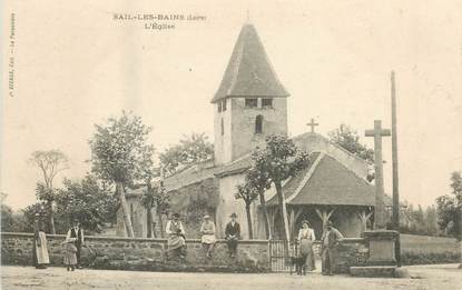 .CPA  FRANCE 42 " Sail les Bains, l'Eglise"