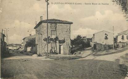 .CPA  FRANCE 42 " Saint Just la Pendue, Entrée Route de Neulize"