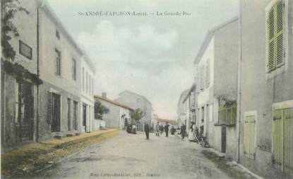 .CPA  FRANCE 42 " Saint André d'Apchon, La Grande Rue"