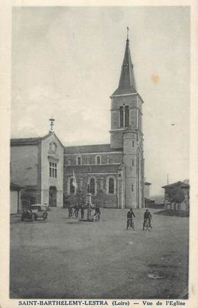 .CPA  FRANCE 42 " Saint Barthelemy Lestra, Vue de l'église"