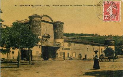 .CPA  FRANCE 42 " Sainte Croix en Jarez, Façade principale de l'ancienne Chartreuse du XIIIème siècle"