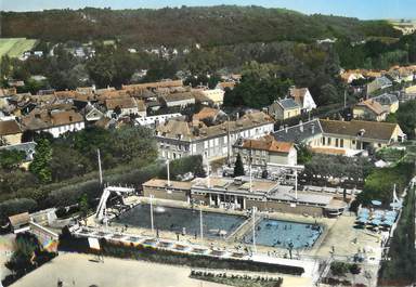 / CPSM FRANCE 91 "La Ferté Alais, vue panoramique, la piscine"