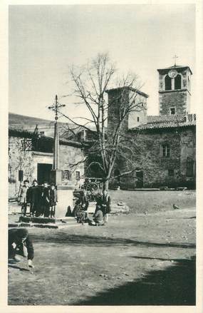 .CPA  FRANCE 42 " Sainte Croix en Jarez, Tour de l'horloge et clocher"