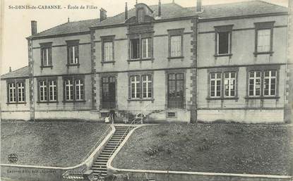 .CPA  FRANCE 42 " Saint Denis de Cabanne, Ecole des filles"