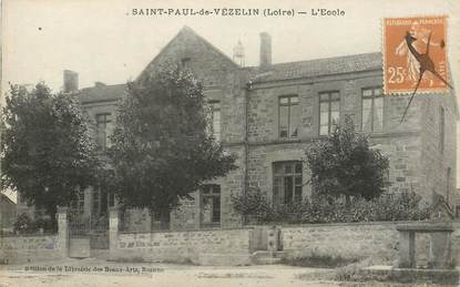 .CPA  FRANCE 42 " Saint Paul de Vézelin, l'Ecole"