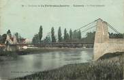 77 Seine Et Marne CPA FRANCE 77 "Env. de la Ferté sous Jouarre, Luzancy, le pont suspendu"