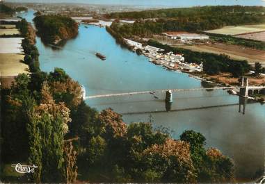 / CPSM FRANCE 91 "Soisy sur Seine, vue aérienne de la vallée de la Seine"