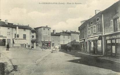 .CPA  FRANCE 42 " Saint Germain Laval, Place du Revarin"