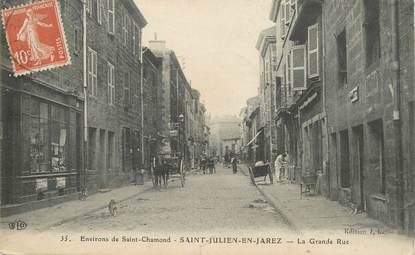 .CPA  FRANCE 42 " St Julien en Jarez, La Grande Rue"