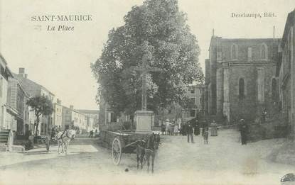 .CPA  FRANCE 42 " St Maurice en Gourgoin, La place"