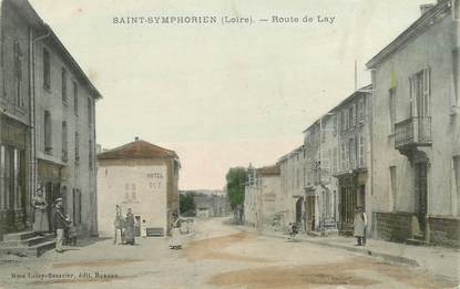 .CPA  FRANCE 42 " St Symphorien, Route de Lay"