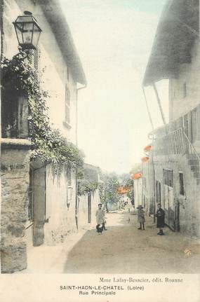 .CPA  FRANCE 42 " St Haon le Chatel, Rue principale"