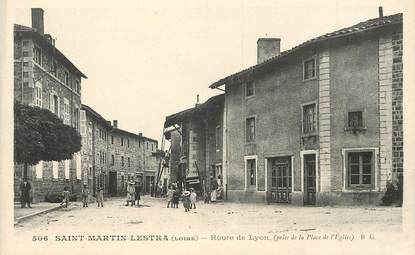 .CPA FRANCE 42 "St Martin Lestra, Route de Lyon "