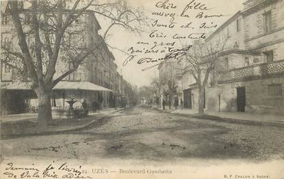 CPA FRANCE 30 "Uzès, boulevard Gambetta"