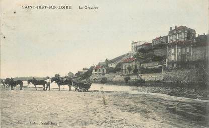 .CPA FRANCE 42 "St Just sur Loire, La gravière"