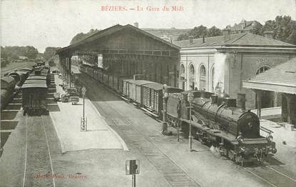 CPA FRANCE 34 "Béziers, la Gare du Midi" / TRAIN