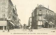 42 Loire .CPA FRANCE 42 "St Chamond, Rue Victor Hugo, station de tramway"