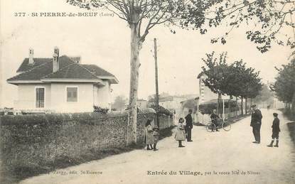 .CPA FRANCE 42 "St Pierre de Boeuf, Entrée du village"