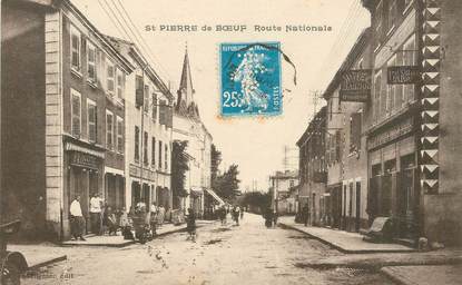 .CPA FRANCE 42 "St Pierre de Boeuf, Route nationale"