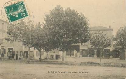 .CPA FRANCE 42 "St Pierre de Boeuf, La place"
