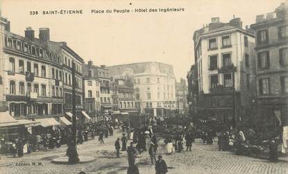 .CPA FRANCE 42 "St Etienne, Place du Peuple, Hôtel des Ingénieurs"