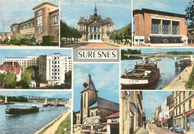 / CPSM FRANCE 92 "Suresnes, divers aspects de la ville"