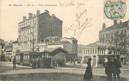 .CPA  FRANCE 42 "St Etienne, Place Fourneyron"/ TRAM