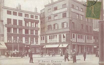 .CPA  FRANCE 42 "St Etienne, Place du Peuple"