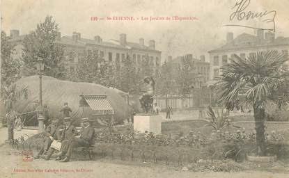 .CPA  FRANCE 42 "St Etienne, Les jardins de l'exposition"