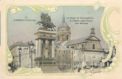 CPA FRANCE 63 "Clermont Ferrand, Statue de Vercingétorix, Eglise Saint Pierre des Minimes"