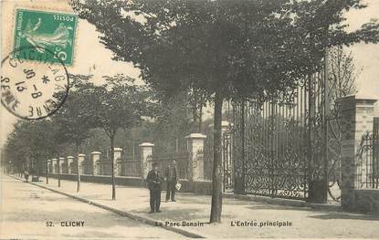 CPA FRANCE 92 "Clichy, le Parc Denain, l'entrée principale"