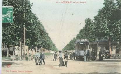 .CPA  FRANCE 42 "St Etienne, Cours Fauriel"/ TRAM