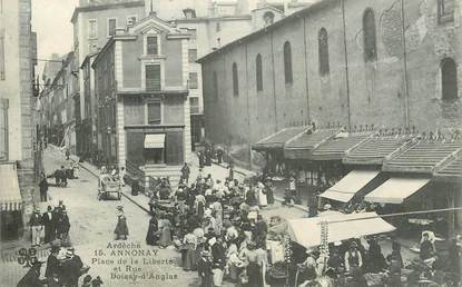 .CPA  FRANCE 07 "Annonay, Place de la Liberté et rue Boissy d'Anglas"