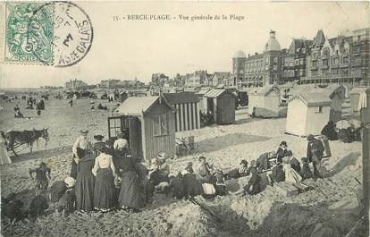 CPA FRANCE 62 "Berck Plage, vue générale de la plage"