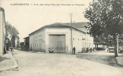 .CPA  FRANCE 07 "Alboussières, Vue des deux Routes Tournon et Valence"