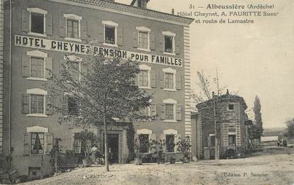 .CPA  FRANCE 07 "Alboussières, Hôtel Cheynet"