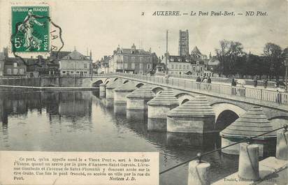 CPA FRANCE 89 "Auxerre, Le Pont Paul Bert"