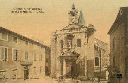 .CPA  FRANCE 07 "Bourg St Andéol, L'église"