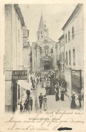 .CPA  FRANCE 07 "Bourg  St Andéol, L'église"