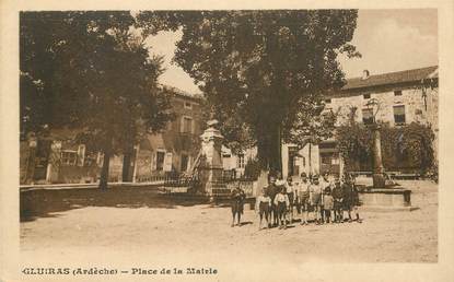 .CPA FRANCE 07 "Gluras, Place de la Mairie"