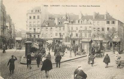 CPA FRANCE 56 "Lorient, La Place Bisson, la rue des Fontaines"